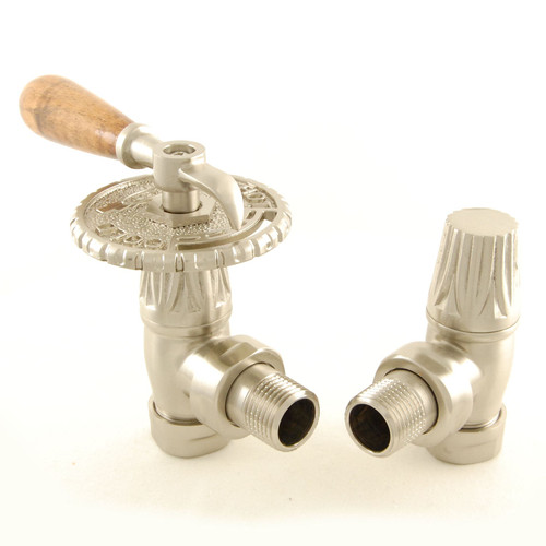 BEN-LEV-SN - Bentley Lever Traditional Radiator Valve - Silver (Manual)