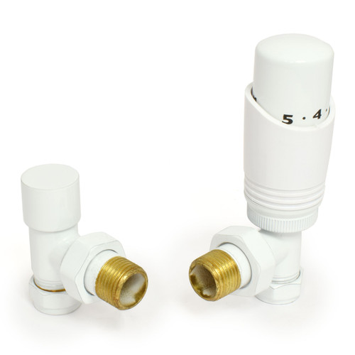 DELTA-AG-W - Delta Angled TRV White Thermostatic Radiator Valve