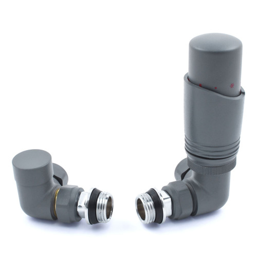 DELTA-CR-GG - Delta Corner TRV Gunboat Grey Thermostatic Radiator Valve