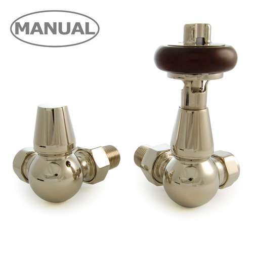ETO-CR-N - Eton Traditional Radiator Valve - Nickel (Corner Manual)