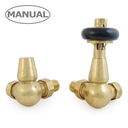ETO-CR-UB - Eton Traditional Radiator Valve - Unlacquered Brass (Corner Manual)