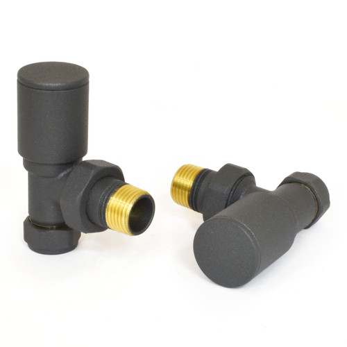 MILAN-2-AG-A - Milan Angled Anthracite Radiator Valves (Pair)