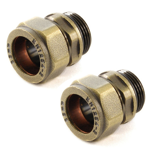 ABB-22-ADP-X2-OEB - 22mm Compression Adapters - Old English Brass (Pair)
