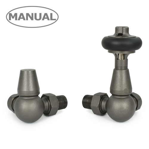 ETO-CR-PW - Eton Traditional Radiator Valve - Light Pewter (Corner Manual)