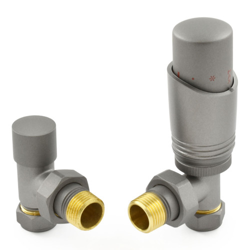 DELTA-AG-PWP - Delta Angled TRV Matte Metallic Grey Thermostatic Radiator Valve DELTA-AG-PWP - Delta Angled TRV Matte Metallic Grey Thermostatic Radiator Valve