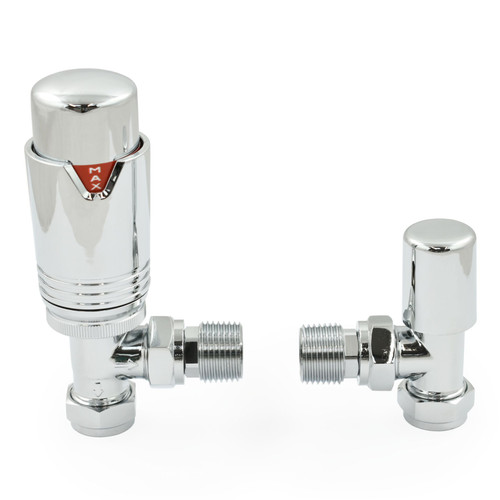 ECHO-AG-CC - Echo Angled TRV Chrome Thermostatic Radiator Valve