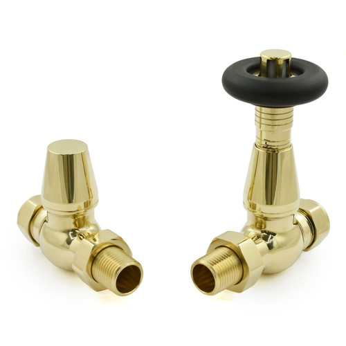 JAG-2-ST-UB - Jaguar Thermostatic Radiator Valve - Unlacquered Brass (Straight TRV)