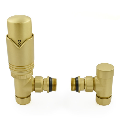 REALM-3-AG-BB - Realm Angled TRV Brushed Brass Wheelhead & Lockshield