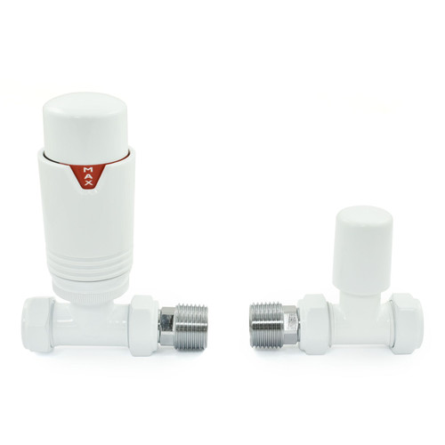 ECHO-ST-WW - Echo Straight TRV All White Thermostatic Radiator Valve