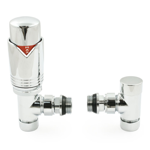 REALM-3-AG-C - Realm Angled TRV Chrome Wheelhead & Lockshield