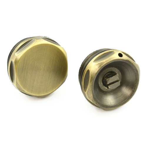 W-AV-BP-AB - Radiator Air Vent & Blanking Plug Antique Brass 1/2 Inch BSP