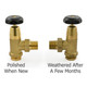 BNB-2-34-B-ALT07 - Black and Brass Old School Radiator Valves 3/4 inch - Brass BNB-2-34-B-ALT07 - Black and Brass Old School Radiator Valves 3/4 inch - Brass