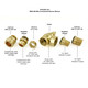 ABB-ADP-UB-ADAPTORS - 22mm Compression Adapter - Unlacquered Brass (Pair) ABB-ADP-UB-ADAPTORS - 22mm Compression Adapter - Unlacquered Brass (Pair)