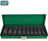 Toptul 10PCS 1/2" DR. 6PT Flank Deep Impact Socket Set (METRIC) (GDAD1002)