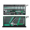 Toptul 82pc Professional Mechanical Tool Chest Set GREEN - 1st and 2nd drawer