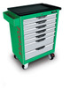 TCAC0701 Toptul Roll Cabinet 7 Drawer GREEN Pro Line Series
