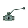 3-Way 3/8" Plated Steel Ball Valve
