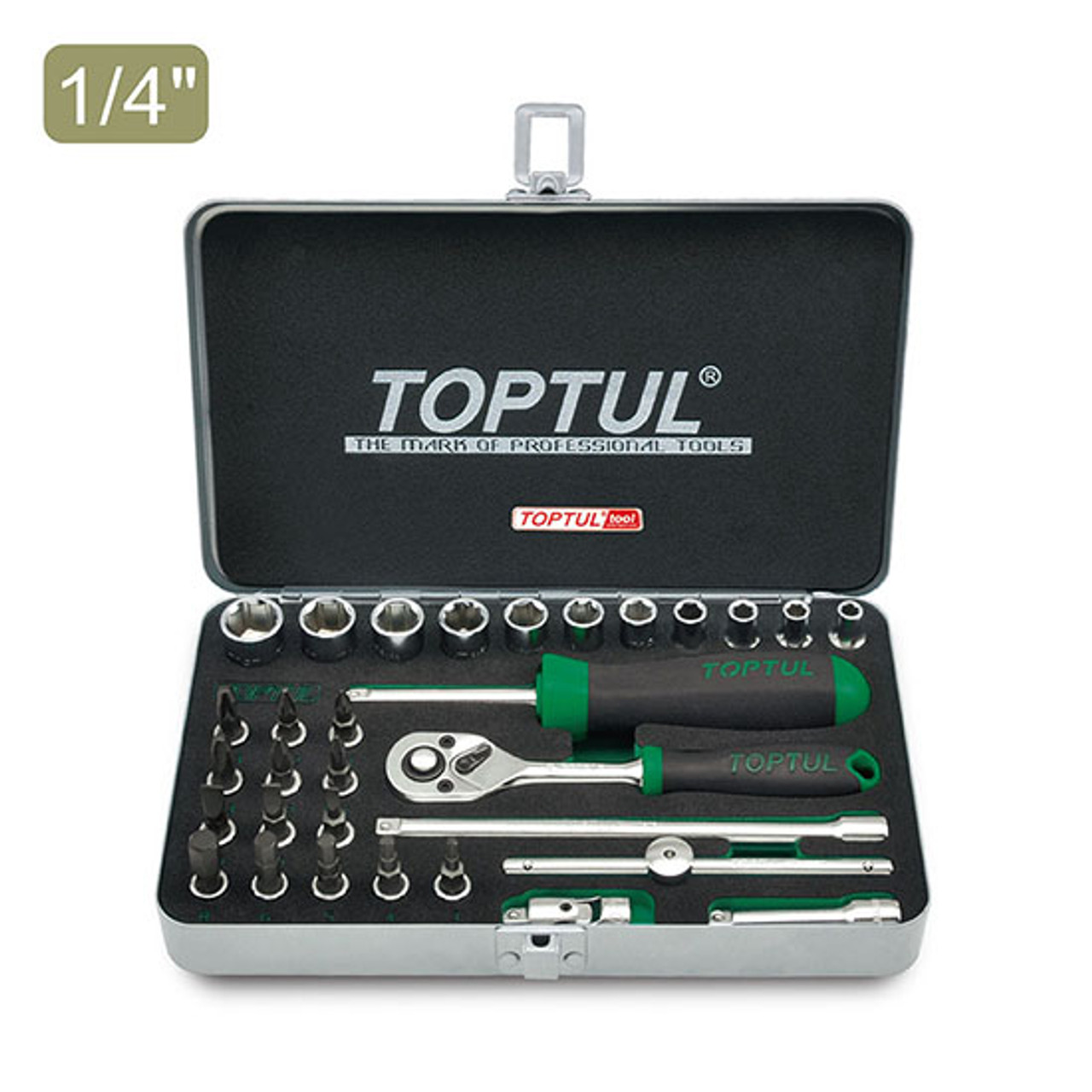 Toptul Socket Set 1/4" 31pc Metric (GCAD3102)