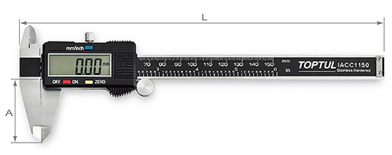 Toptul Vernier Caliper Digital 150mm / 6in (IACC1150)