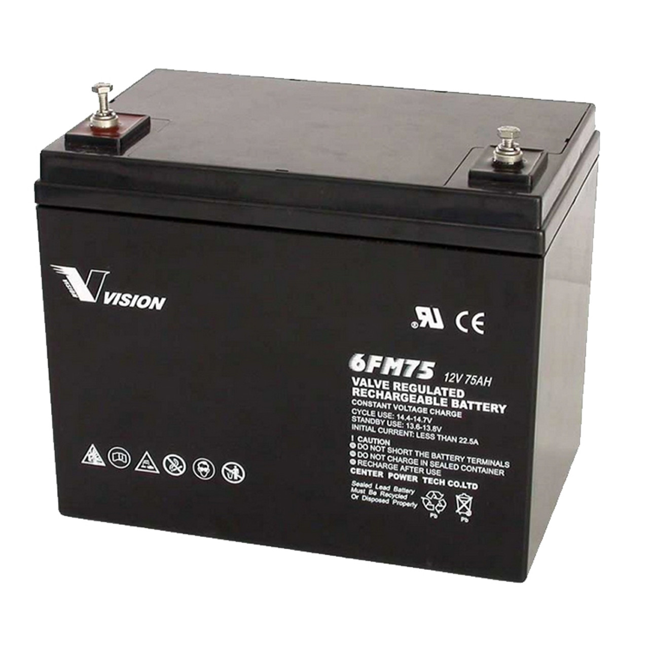 Vision FM Series 12V 75Ah VRLA Mobility Scooter Battery