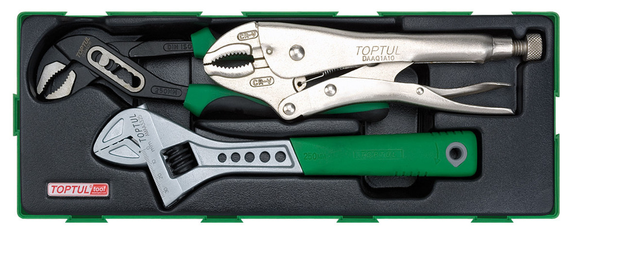 GTA0315 - Adjustable Wrench & Pliers 3pc.