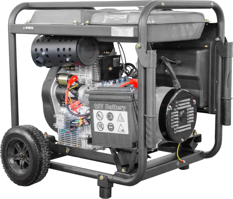 10kVA 3-Phase / Single Phase Open Frame Diesel Generator w/RCD