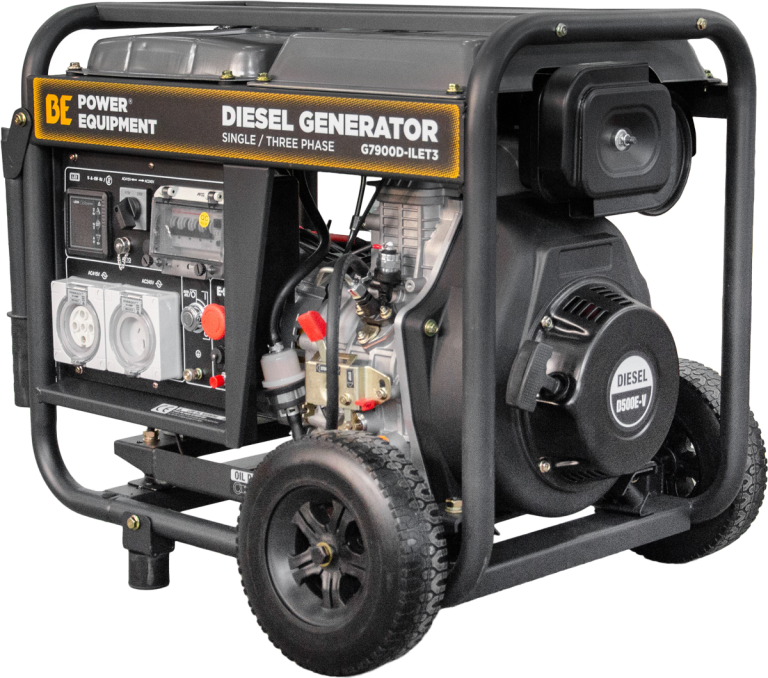 7.9kVA 3-Phase / 1-Phase Open Frame Diesel Generator w/RCD