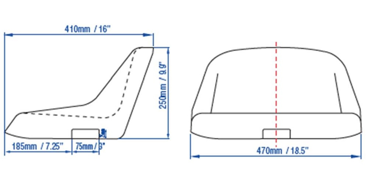 Deluxe Low Back Seat (SEA-INI054) diagram