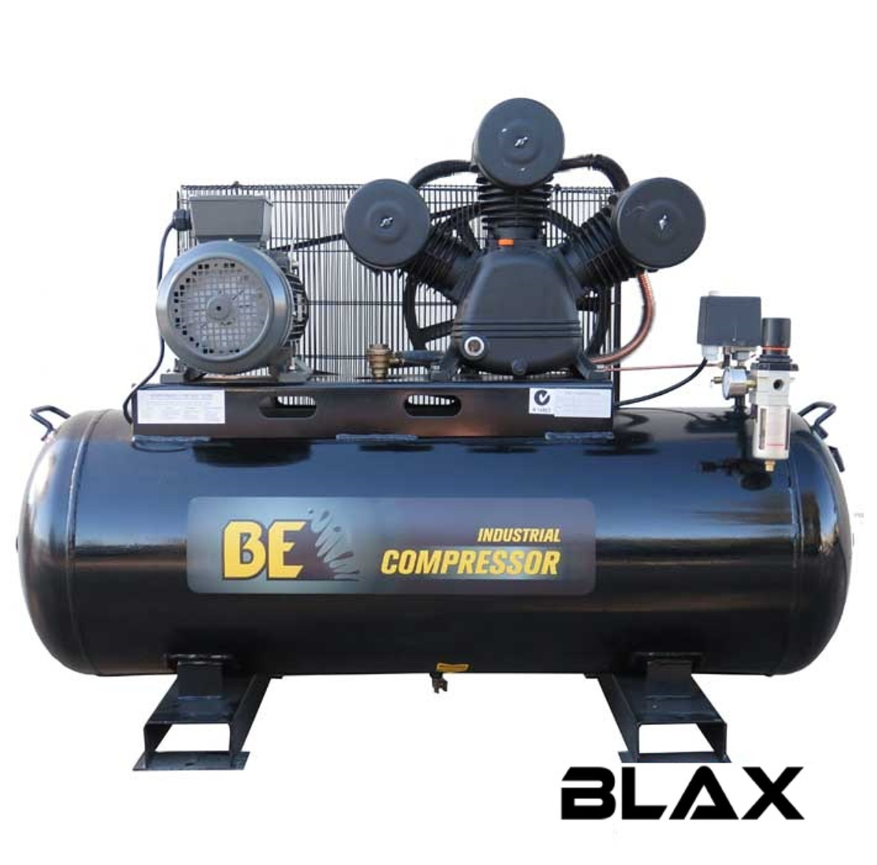 Industrial 160 Litre Belt Drive Air Compressor - 450L/min FAD 3-Phase 5.5Hp (COM E16055)