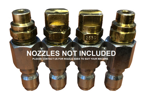 JROD 4-Way Nozzle Holder Only (165 6540) showing nozzles