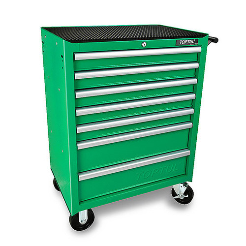 Toptul 7-Drawer Mobile Tool Trolley - ECONOMIC SERIES - GREEN