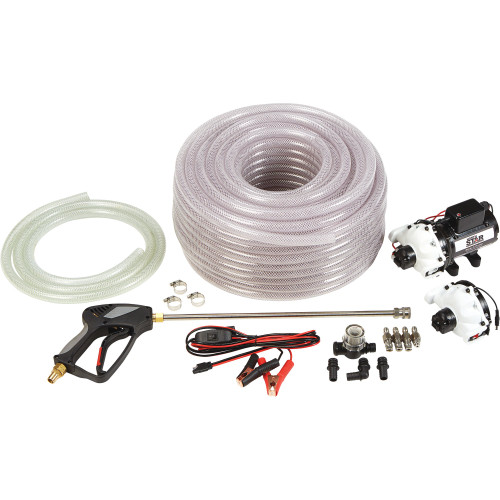 NorthStar Soft Wash Kit — 5.5 GPM Bleach Pump, Hose, Gun and Nozzles