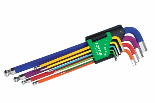 Toptul Hex Key BP Set Extra Long 9pc