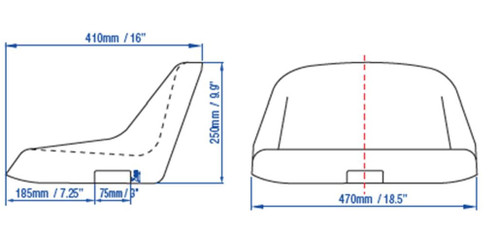 Deluxe Low Back Seat (SEA-INI054) diagram
