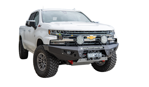 Predator bar on Chevy Silverado with optional lights