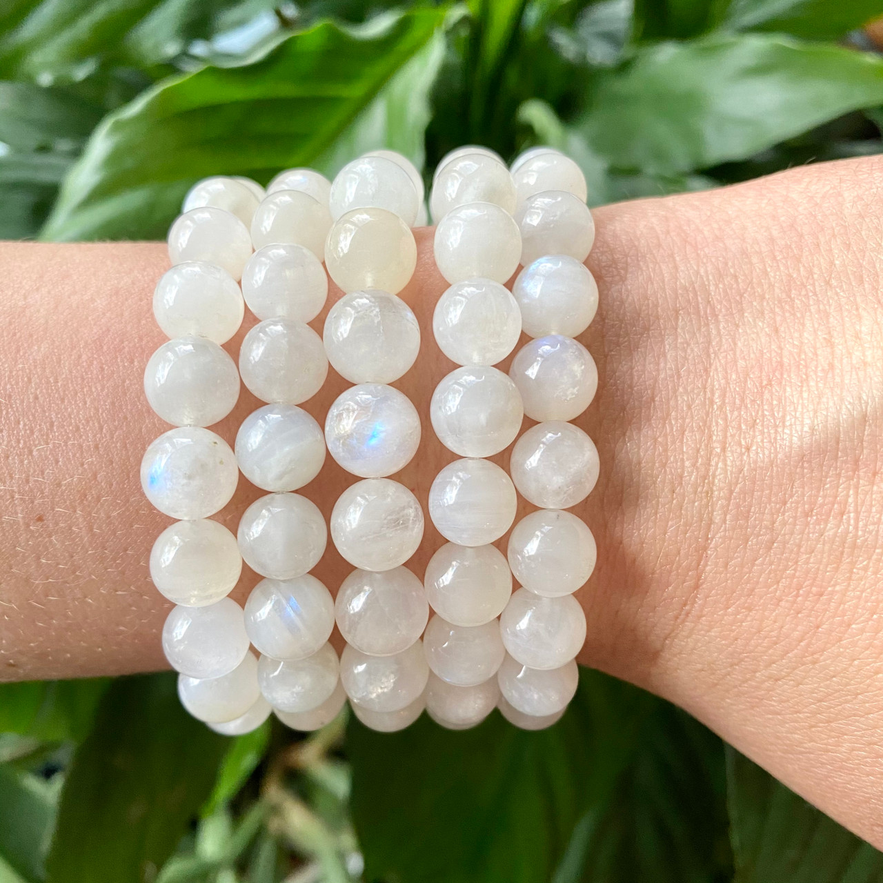 Moonstone Bracelet - Free Sized Strechable Beads Bracelet for Women an –  Coquelicot By Komal