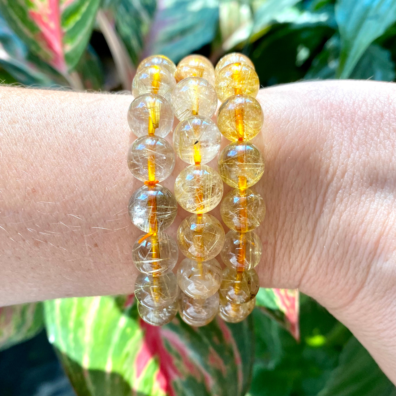 Golden rutilated shop quartz bracelet