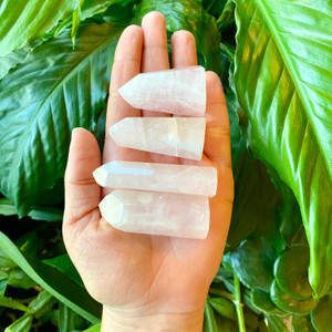 brazilian rose quartz crystal mini tower brazilian rose quartz crystal mini tower