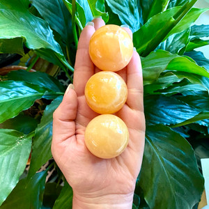 orange calcite crystal sphere orange calcite crystal sphere