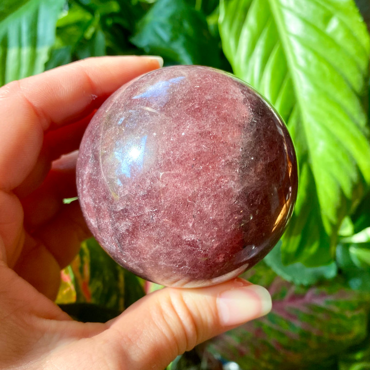 strawberry quartz tanzberry crystal sphere