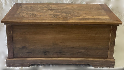 Large Walnut Hope Chest, lined with Cedar. Also available in Maple, Oak or Pine.
