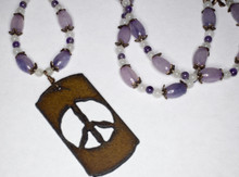 Necklace/ Amethyst/ Quartz and Copper