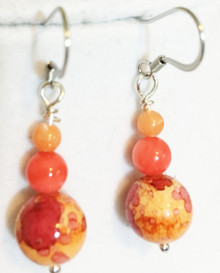 Earrings/Shades of Orange