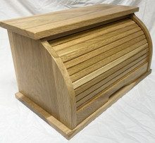 Side View Oak Bread Box.