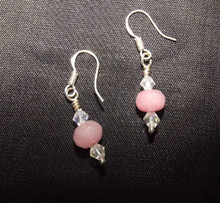 Earrings/ Sterling Silver w/ Pink Ruby