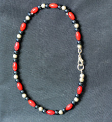 Anklet/ Red/ Black/ Silver