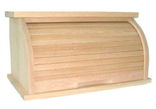 Unfinished Oak Bread Box