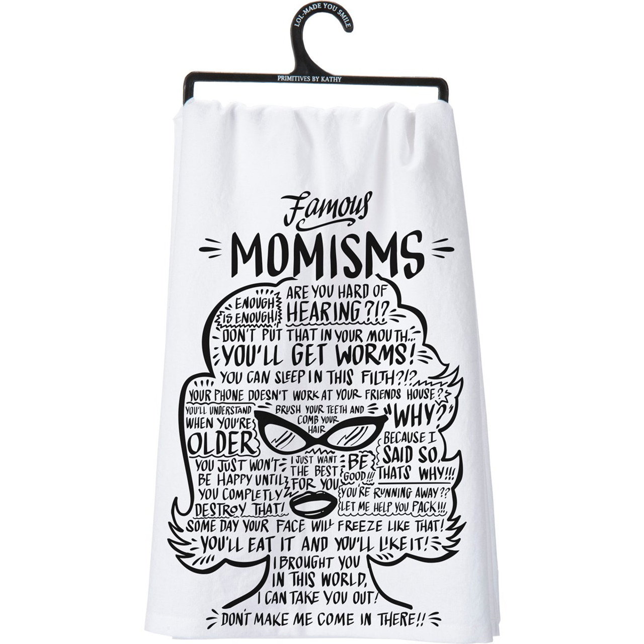 Twisted Wares When I Open My Mouth My Mom Comes Out Tea Towel