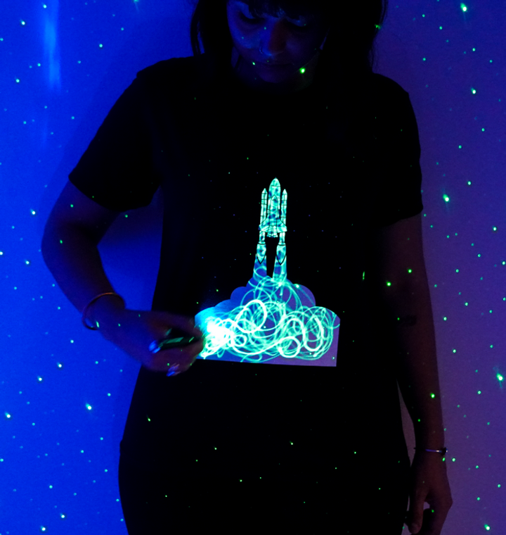 Interactive Glow In The Dark T-Shirt  (Space)