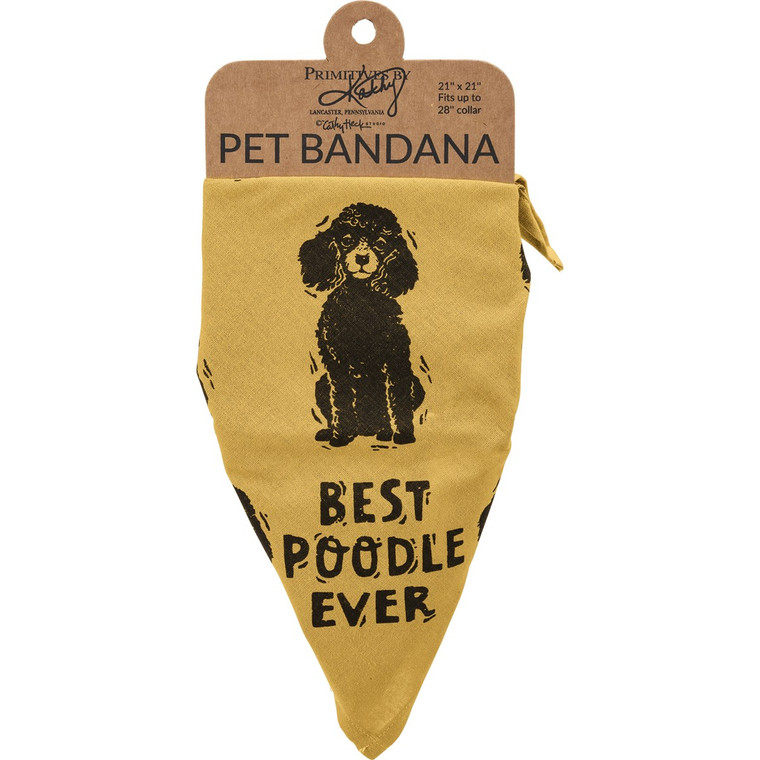 Poodle/Love My Human Large Pet Bandana